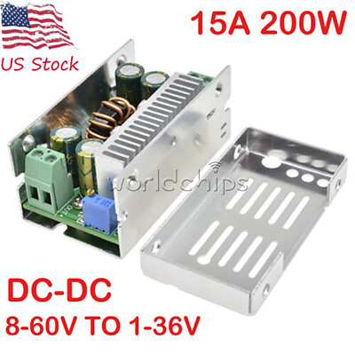 #ad Synchronous Buck Converter Step down Power Module DC8 60V TO DC1 36V 15A 200W $19.83