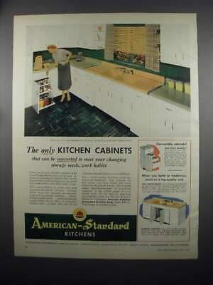 #ad 1953 American Standard Kitchen Products Ad Cabinets $19.99