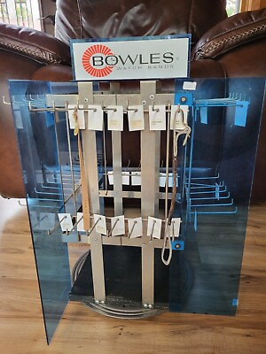 #ad Vintage Bowles Watch Band Store Retail Display Stand W 2 Watch Bands $37.99