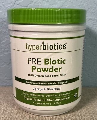 #ad Hyperbiotics Prebiotic Powder 13.23 oz 12 2024 ORGANIC $24.00