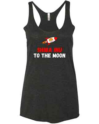 #ad Shiba Inu To The Moon Crypto Digital Currency Lovers Gift New Trendy Racer Tank $21.95