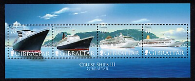 #ad Gibraltar 2007 Cruise Ships Mint MNH Miniature Sheet SG MS 1184 SC 1079a $3.70