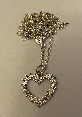 #ad Heart Pendant Necklace 18” Long $5.00