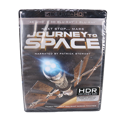 #ad Journey to Space 4k Ultra HD 3D Blu Ray * NEW Sealed * IMAX * Patrick Stewart $21.99