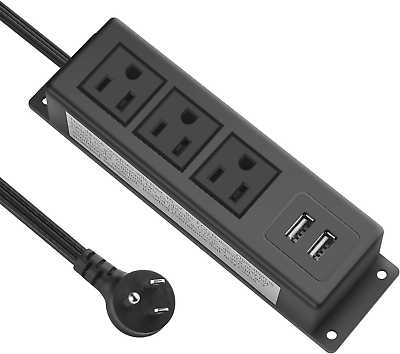 #ad Thin Flat Plug Power Strip Screw Mount Ultra Plug Thin Surge Protector 3 Outlet $16.44
