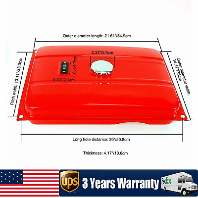 #ad Universal 5 Gallon Generator Fuel Tank Gas Tank Generator Petcock Red 18.9 L $31.35