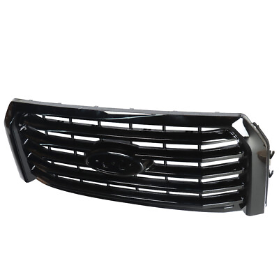 #ad Grille Grill Bumper Front Upper Black Fit For 2015 2016 2017 Ford F150 $70.60