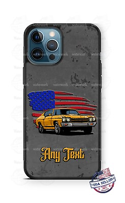 #ad American Flag Classic Gold Car Personalized Phone Case Cover fits iPhone Samsung $18.98