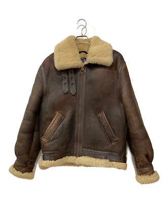 #ad Schott Type B 3 B3 Flight Mouton Leather Jacket Size 40 Brown $399.00