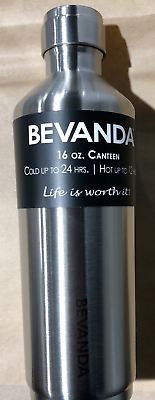 #ad Bevanda Water Bottle 16oz Color: Silver Holds Hot or Cold Beverages $15.99