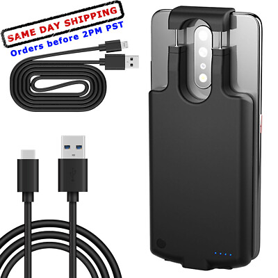 High Power 6800mAh Battery Pack Case Power Bank 2x Cable fit Google Pixel 4a 5G $60.28