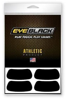 #ad EyeBlack 18 Pair All Sports Eye Black Anti Glare Medical Grade Stickers – Black $7.95