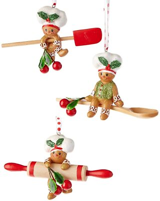 #ad Kurt Adler 4 Inch Gingerbread Baking Tool Ornaments $29.99
