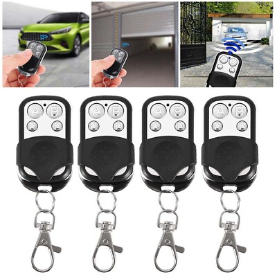 #ad 4x Universal Electric Cloning Remote Control Key Fob 433MHz For Gate Garage Door $11.99