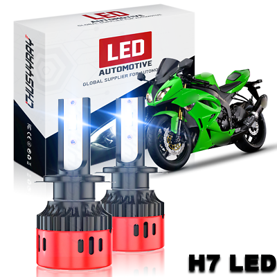 #ad FOR Kawasaki Ninja 250r 2008 2012 Motorcycle led Headlight H7 White Bulbs 6000K $55.98