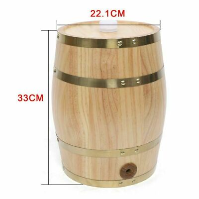 #ad 10L Barrel Wood Storage Wine Brandy Whiskey Beer Dispenser Barrel Cask Barrel $53.20