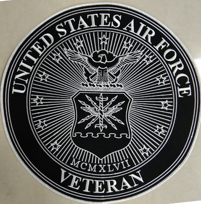 #ad US AIR FORCE quot;VETERANquot; LARGE 11 Inch BACK PATCH CUSTOM BIKER MILITARY $26.83