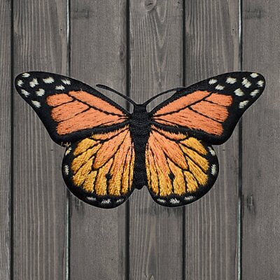 #ad Orange Butterfly Embroidered Patch — Iron On $4.75