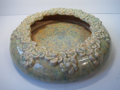 #ad VTG Royal Haeger Royal Hickman Planter Art Pottery Blue Green Orange 12quot; D $42.90