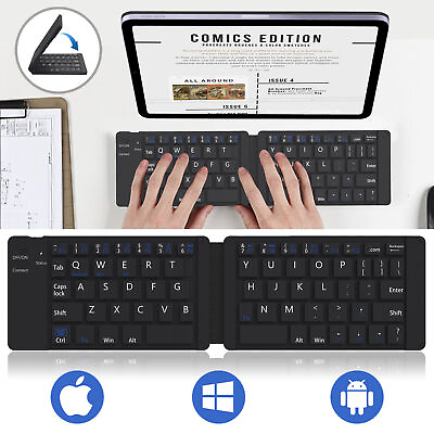 #ad Foldable Bluetooth Keyboard Optical For iPad Tablets Phone $20.95
