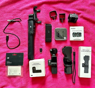 #ad DJI Osmo Pocket 1 Bundle with extension rod extra battery 4K Handheld Camera $349.49