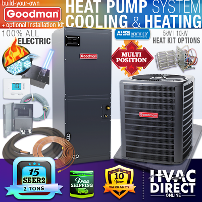 #ad 2 Ton Goodman Heat Pump AC Split System Central Air Conditioner 15 SEER2 $3147.00