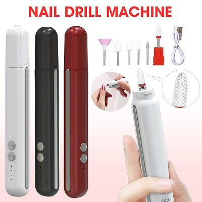 #ad Professional USB Rechargeable Electric Nail Drill Mini Set Portable Instrument $16.69