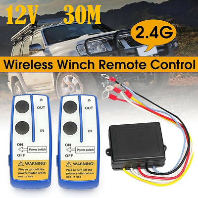 #ad Wireless Winch Remote Control Kit 12V Receiver 150ft Twin Switch Handset Easy US $14.63