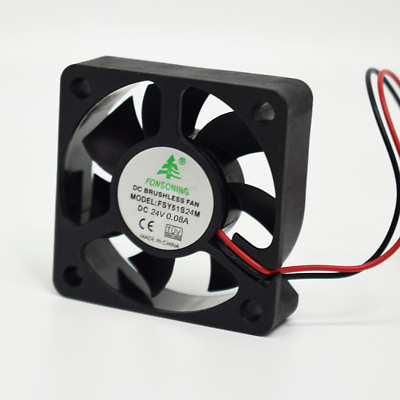 #ad 1pc Brushless DC Cooling Fan 50x50x15mm 5015 7 blades 24V 0.08A 2pin Connector $3.09