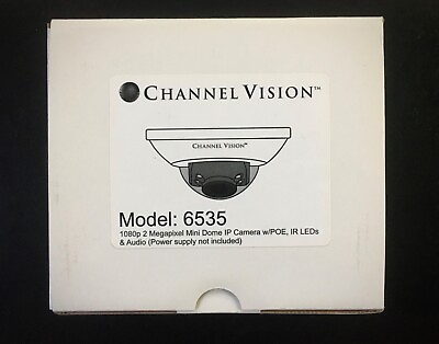 #ad NEW Channel Vision 6535 2MP Mini IP Dome Camera w PoE amp; Audio 102 275 $30.00