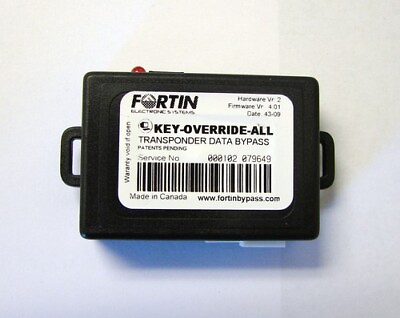 #ad Fortin KEY OVERRIDE ALL Multi Vehicle Encrypted Key Transponder Bypass Module $44.95