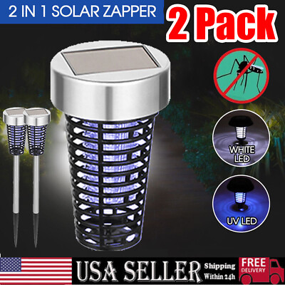 #ad Solar Insect Mosquito Bug Killer Light Fly Pest Trap Zapper Lamp Outdoor Garden $18.99