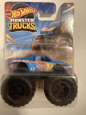 #ad NEW Hot Wheels Mini Monster Trucks Race Ace Mattel 2022 Blue 1:72 Scale $7.99