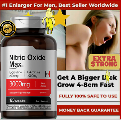 #ad Male Enhancement Enlarger Thicker Size Nitric Oxide For Men Sex Pills 120 cps $29.99