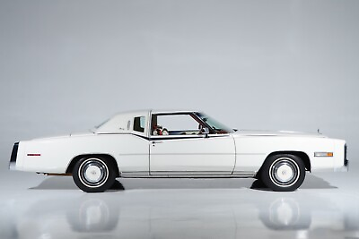 #ad 1977 Cadillac Eldorado white profile 24x36 inch POSTER classic $23.99