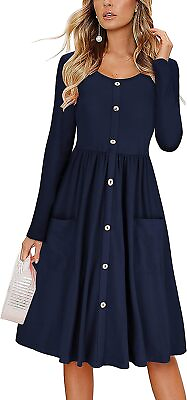 #ad KILIG Women#x27;s Summer Casual Sundress Button Sleeveless Spaghetti Strap Dress wit $59.03