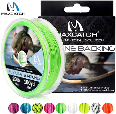 #ad Maxcatch Braided Fly Line Backing for Fly Fishing 20 30lb 100Yards 300Yards $2.99