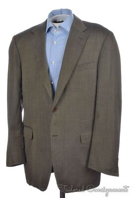 #ad CANALI Recent Brown Woven SILK WOOL Blazer Sport Coat Jacket EU 56 US 44 L $42.25