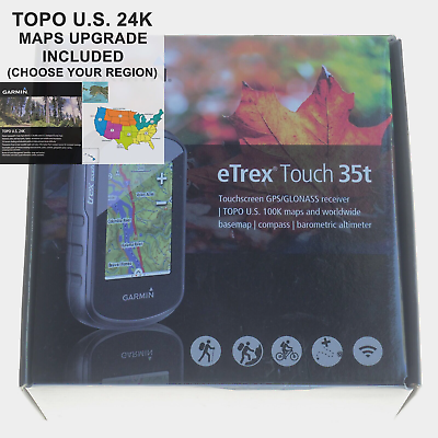 #ad Garmin eTrex Touch 35t w Maps Upgrade TOPO US 24K High Detail Trail Topographic $199.00