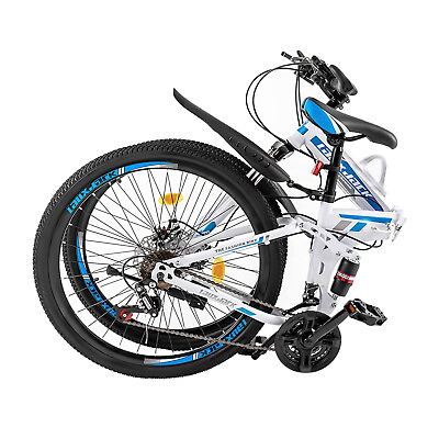 #ad 26quot; Folding Mountain Bike 21 Speed Men Bikes MTB Bicycle School Dual Disc Brake $185.00