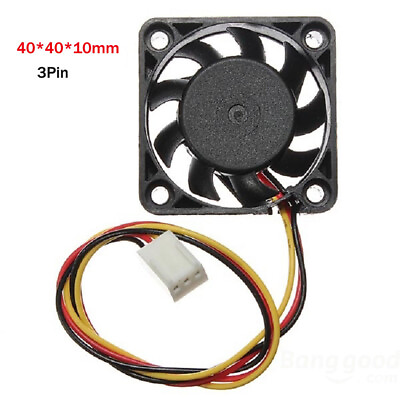 #ad 12V Mini Cooling Computer Fan Small 40mm x 10mm DC Brushless 3 pin $2.01