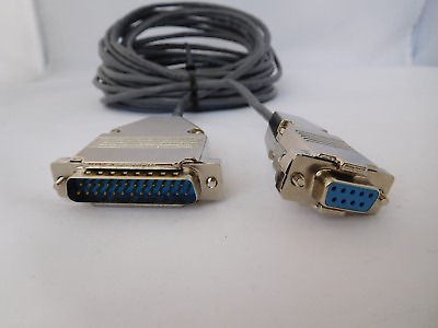 #ad 15 FT RS232 Cable DB9 Female to DB25 Male CNC DNC We Have For All CNC Brands $32.99