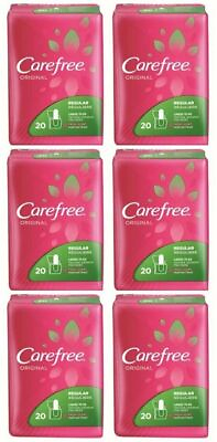 #ad Carefree Original Pantiliner Regular To Go Long Lasting Fresh Scent 20 Ct 6 Pack $16.95