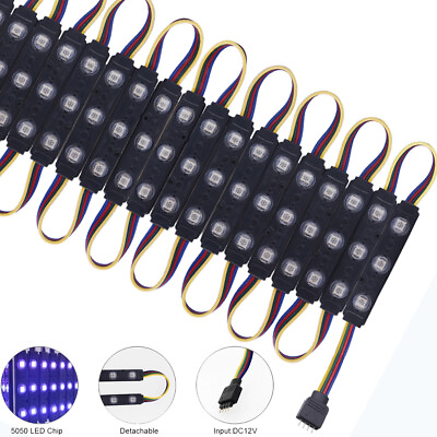#ad 10ft 500ft RGB SMD 5050 3 LED Injection Module Light Strip w Interface 12V Lamp $61.17