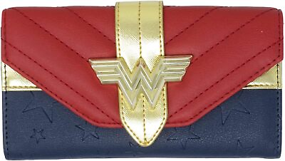 #ad DC Comics Wonder Woman Quilted Flap Wallet $24.95