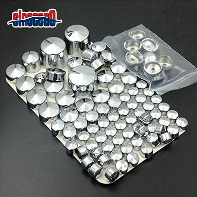 #ad 87Pcs Chrome Bolt Topper Caps Cover Fit For Harley Dyna Glide Twin Cam 1996 2016 $22.49
