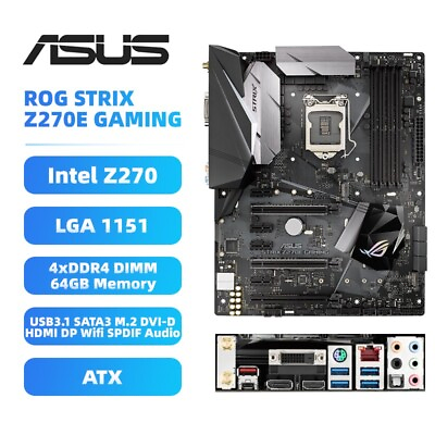 #ad #ad ASUS ROG STRIX Z270E GAMING Motherboard ATX Intel Z270 LGA1151 DDR4 SATA3 HDMI $115.00