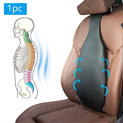 #ad Lumbar Support Pillow Back Car Seat Cushion PU Leather Orthopedic Backrest $19.99