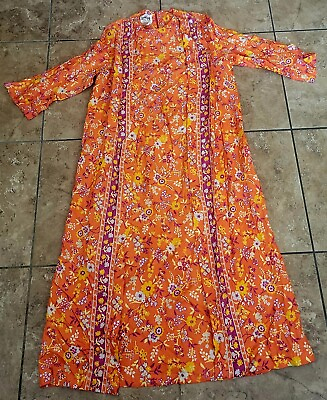#ad Vintage Lounge Craft Original Dress With Attached Duster $54.88