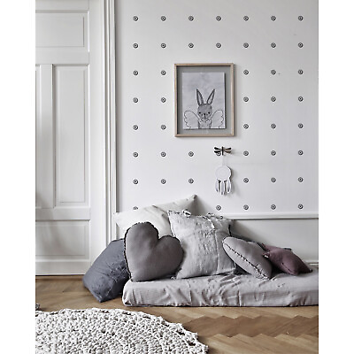 #ad Buttons Black amp; White simple Easy stick removable wallpaper Pattern Wall Mural $315.95